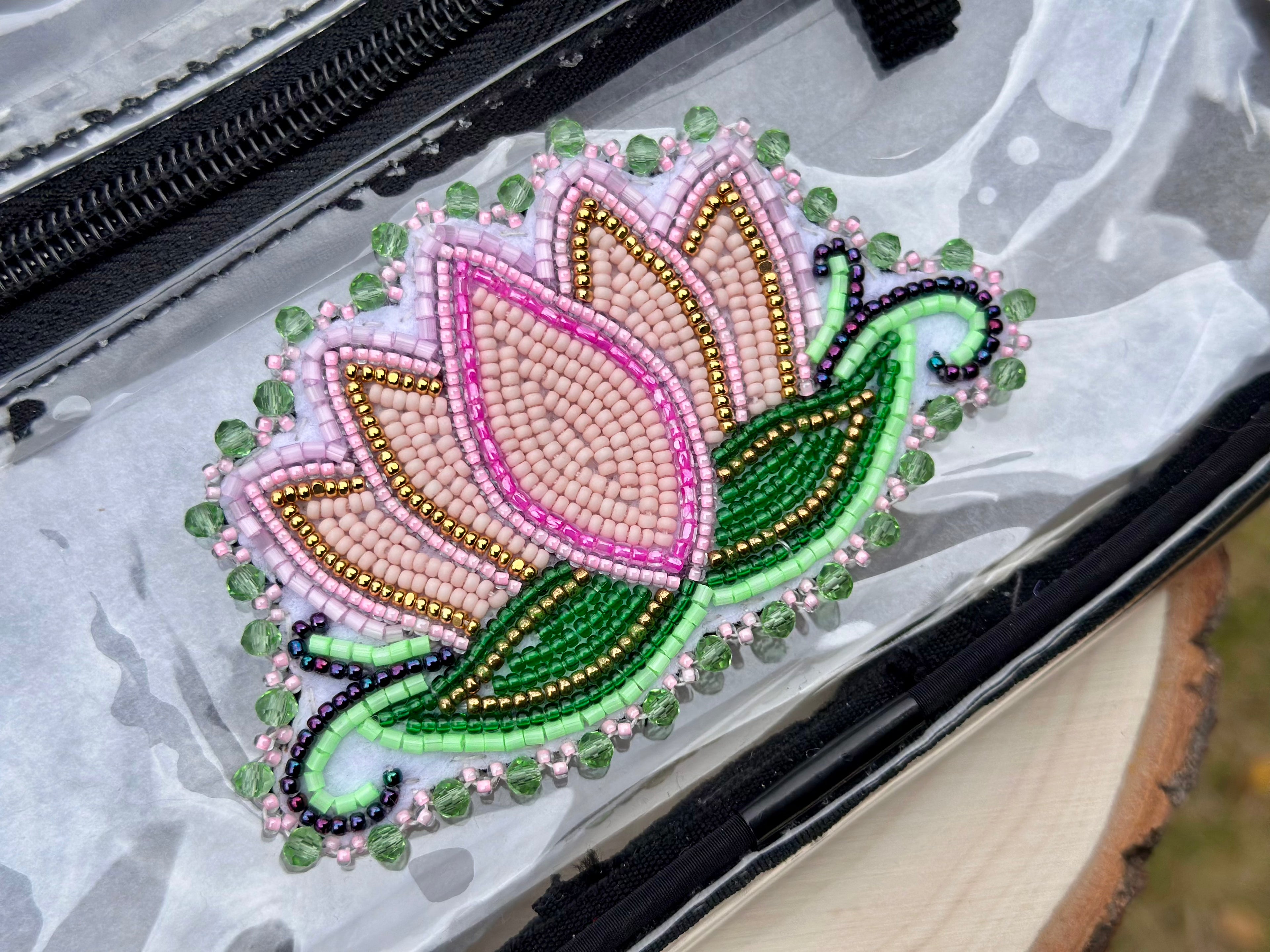 Beaded Lotus Crossbody
